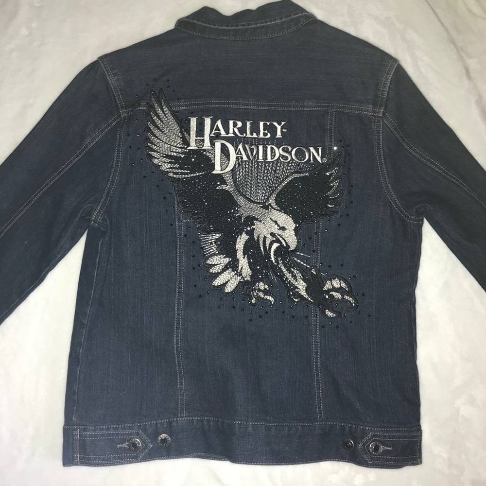 Women’s like new denim Harley Davidson jacket